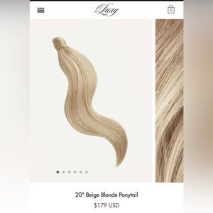 Luxy pony tail hair extension 20” Beige Blonde